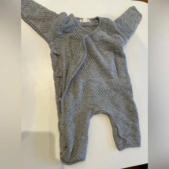 Burt's Bees Quilted Wrap Front Jumpsuit and Coordinating Pants - 3-6 Months - Picture 3 of 7